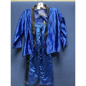 Shiny Blue Long Sleeve Gi Century Martial Arts Child 1 See Pics Measurements